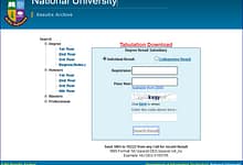 National University Degree 3rd Year Result