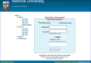 How to Check NU Degree 1st Year Exam Result By online?