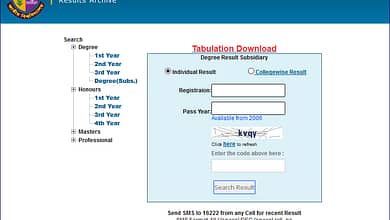 National University Degree 3rd Year Result