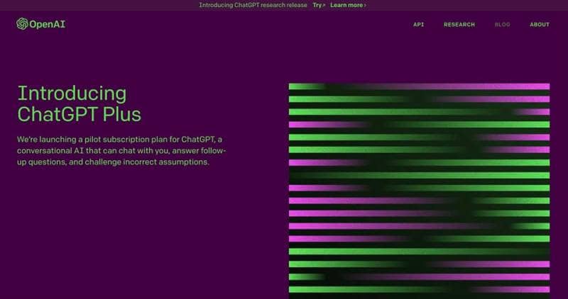 ChatGPT Plus OpenAI launches ChatGPT plus Starting per Month chat gpt plus waiting list https://openai.com/blog/chatgpt-plus/